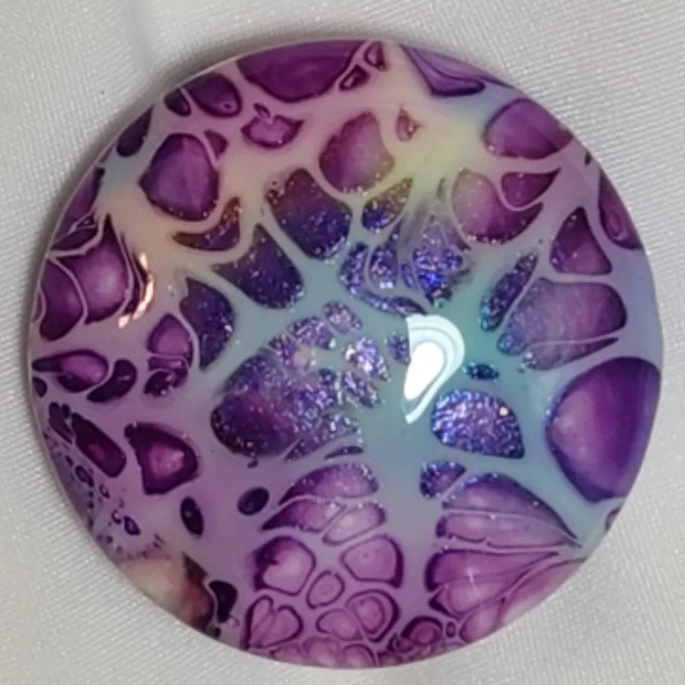 Hand Crafted Cabinet Door Knobs Hand Painted Purple Pink Blue White Wooden